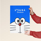 Doraemon Close-Up Minimalist Poster